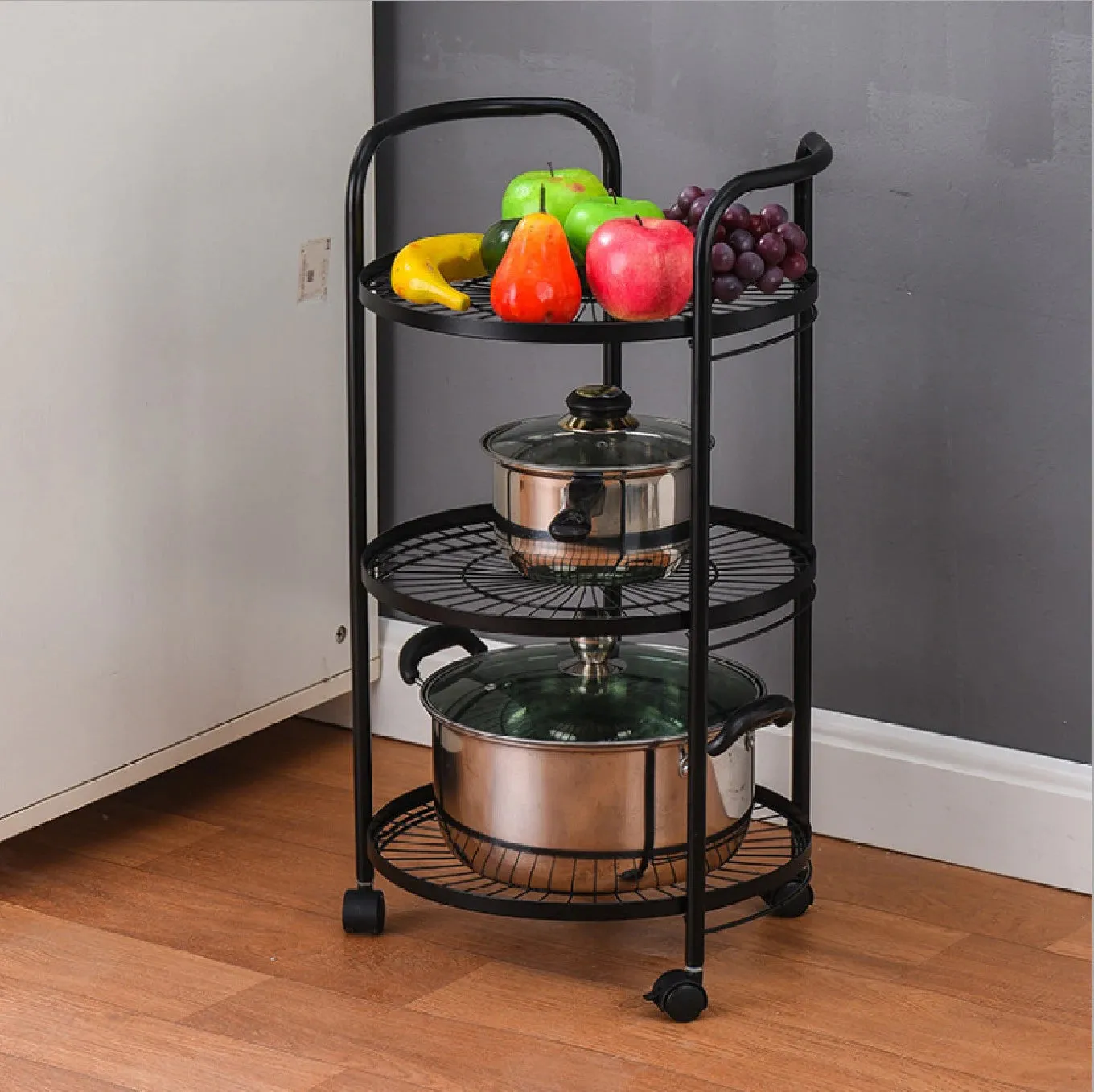 3 Layers Movable Kitchen Storage Rack (040)