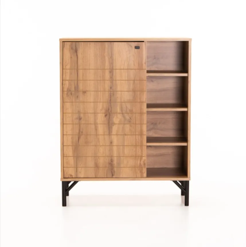 4-Layers Wood Shoe Cabinet