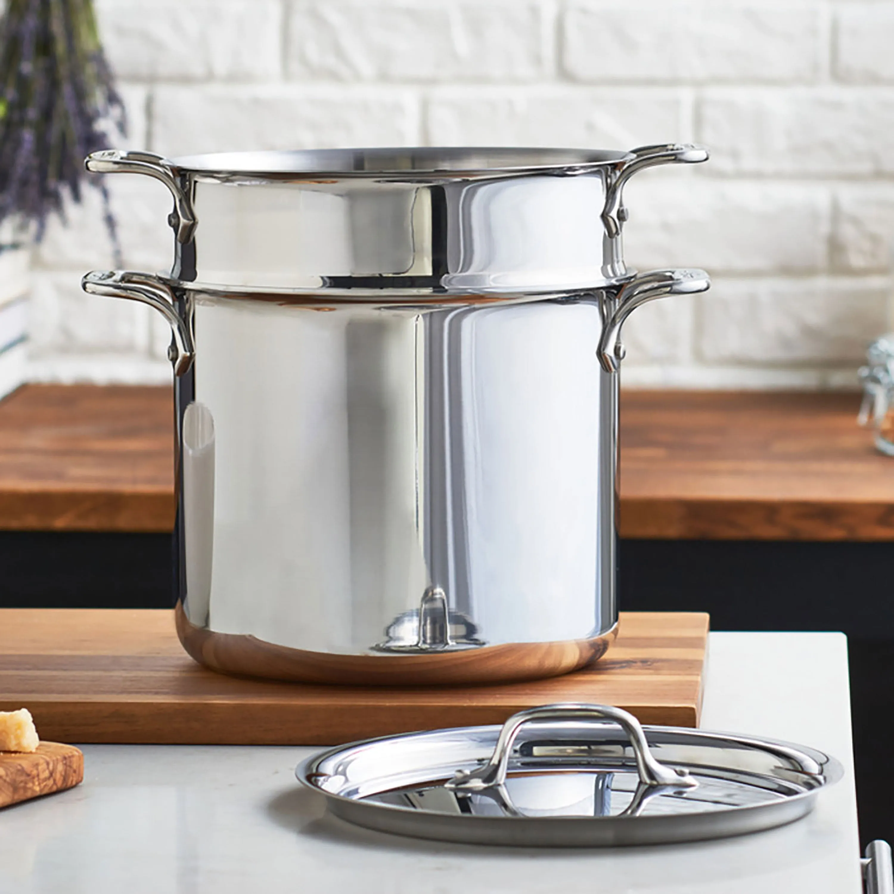 All-Clad d3 Stainless 7-quart Pasta Pentola Stock Pot with Insert