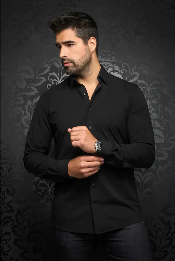 Au Noir 360° Stretch Shirt | ALEXANDER-SLD, Black