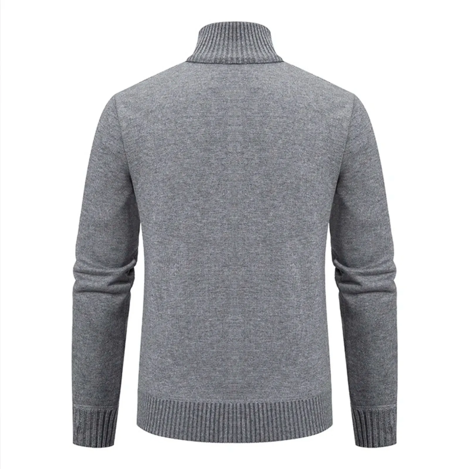 Autumn Winter Cashmere Padded Warm Men's Knitted Sweater Coat - Casual Fashion Outerwear