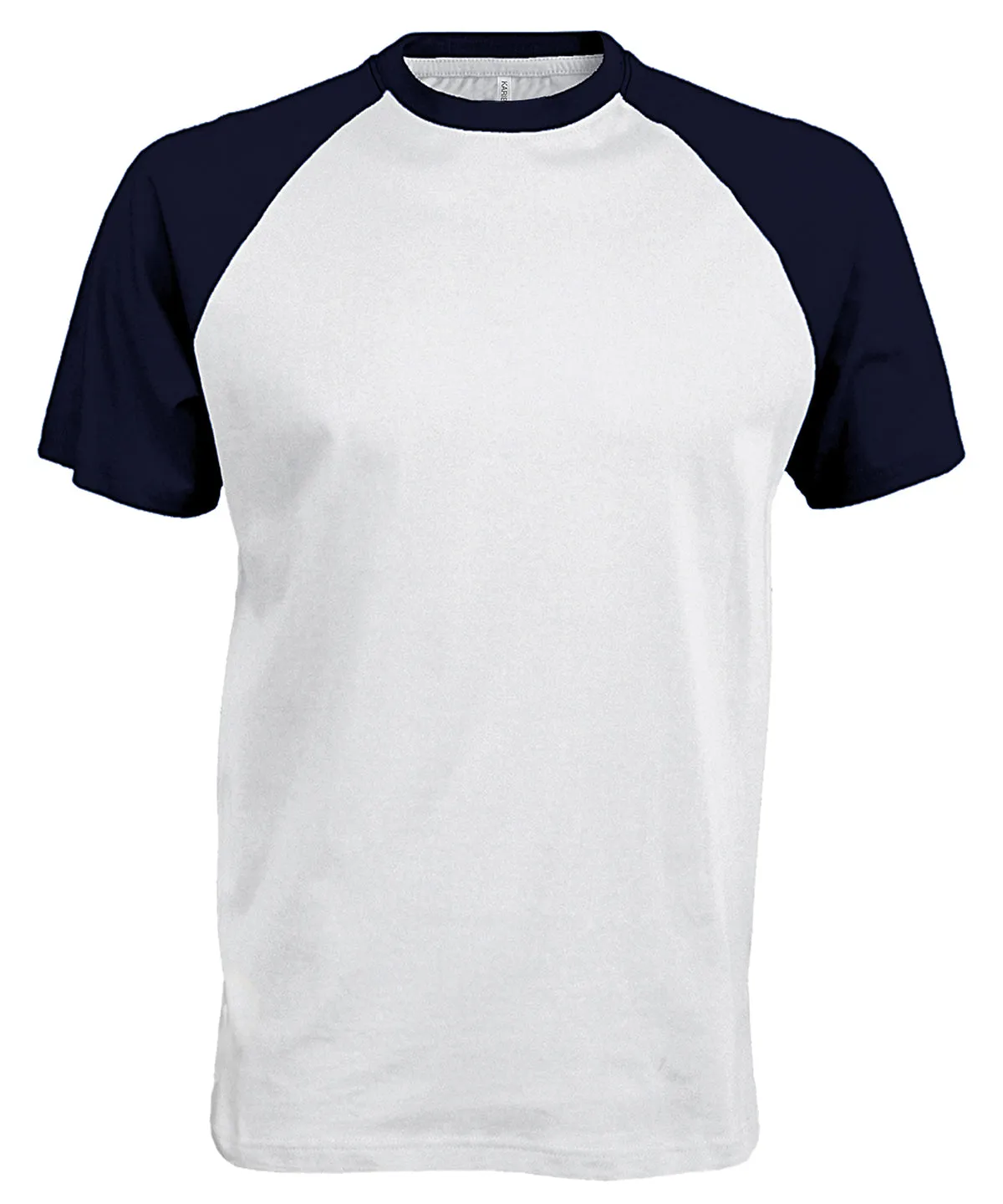 Baseball Short-sleeved two-tone T-shirt | White/Navy