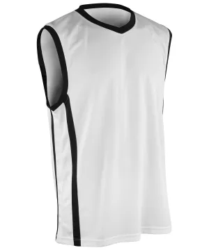 Basketball quick-dry top | White/Black