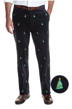 Beachcomber Corduroy Pant Nantucket Navy With Christmas Tree