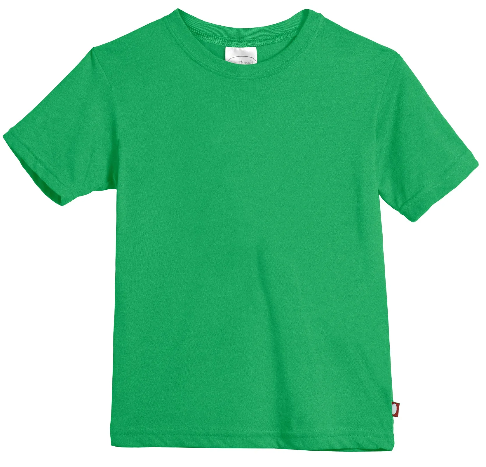 Boys Soft Cotton Jersey Short Sleeve Crew Tee | Elf Green