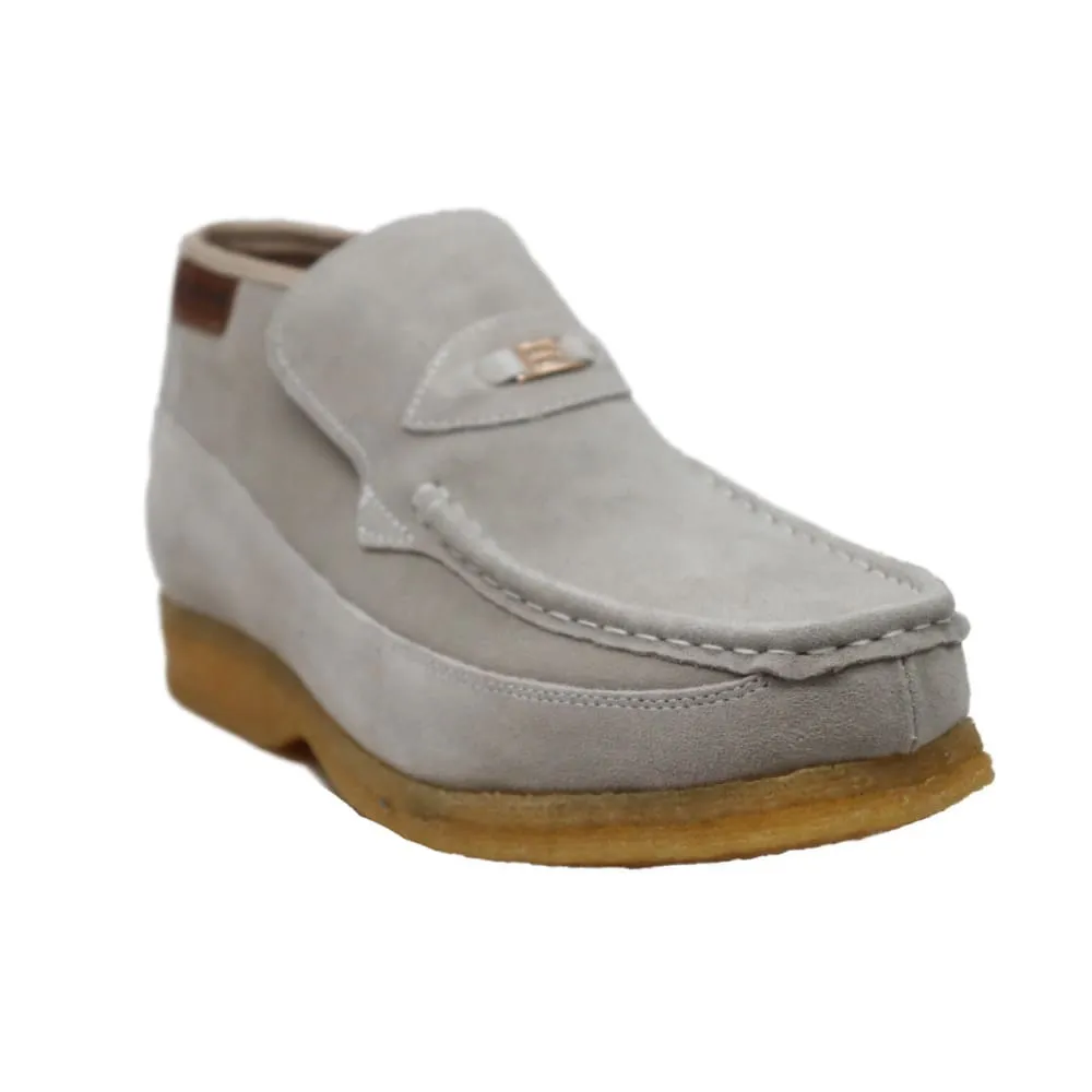 British Walkers BWB Men's Suede Slip On Crepe Sole