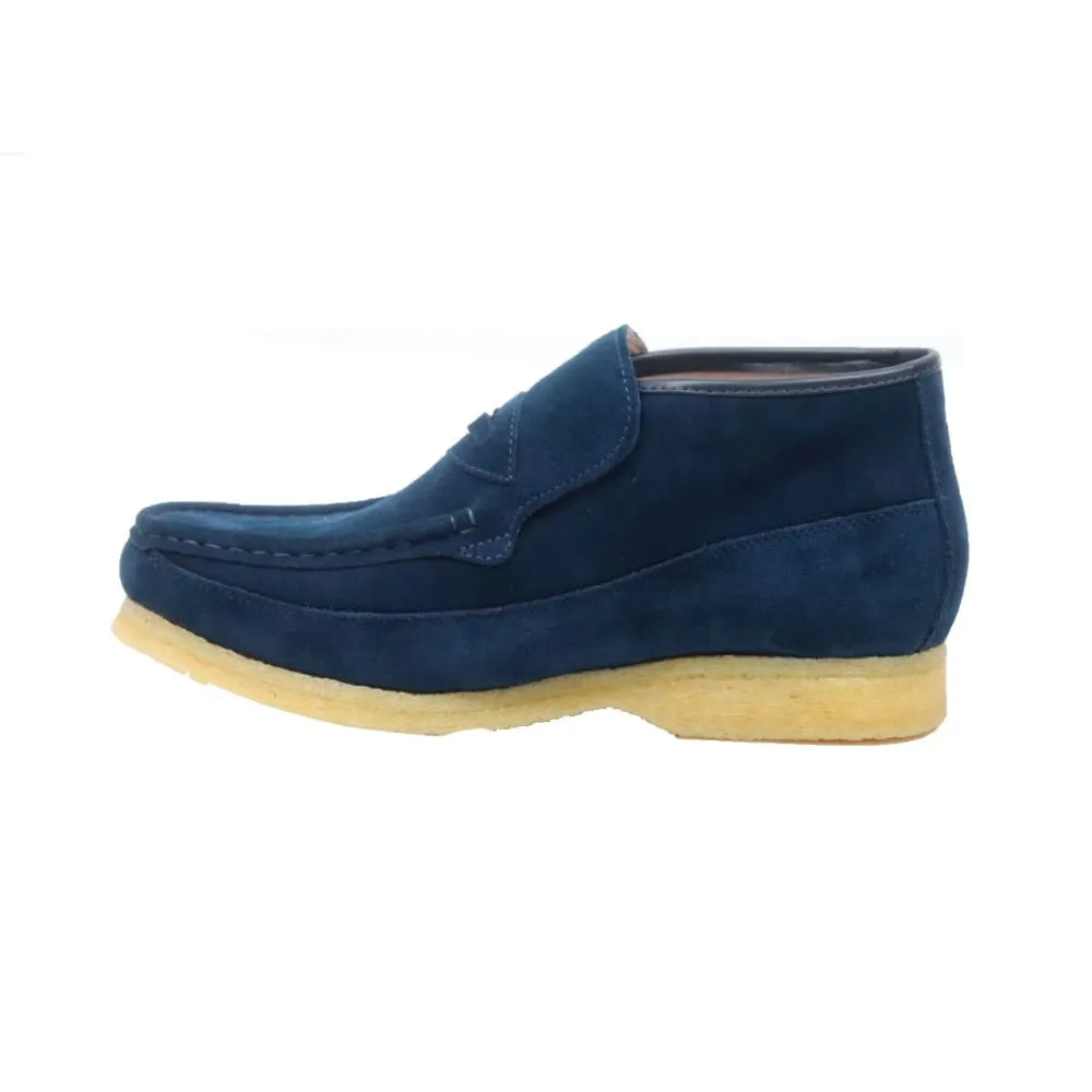 British Walkers BWB Men's Suede Slip On Crepe Sole