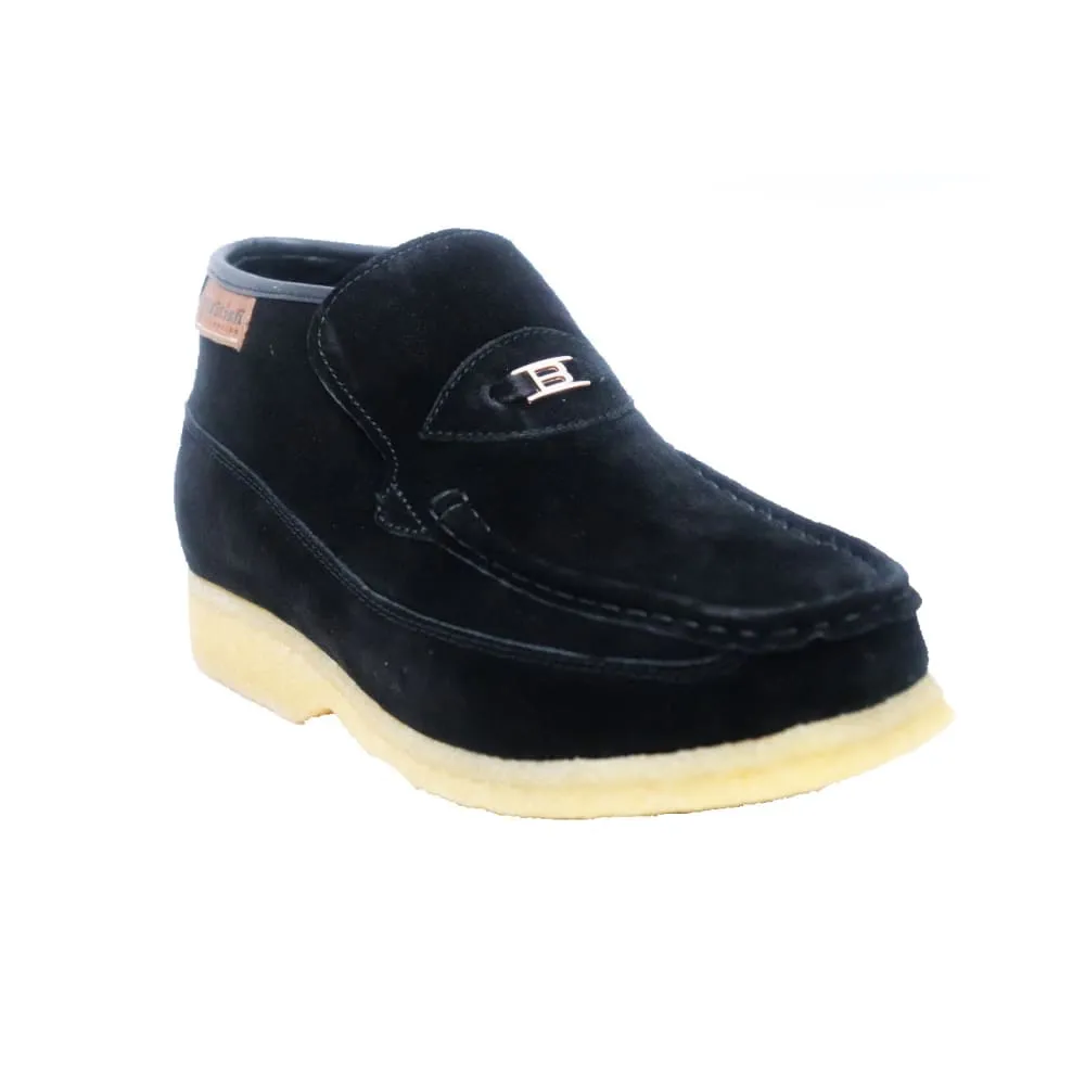 British Walkers BWB Men's Suede Slip On Crepe Sole