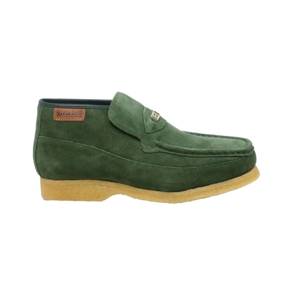 British Walkers BWB Men's Suede Slip On Crepe Sole