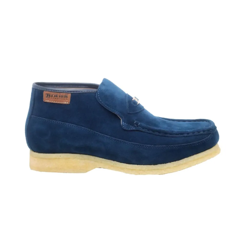 British Walkers BWB Men's Suede Slip On Crepe Sole