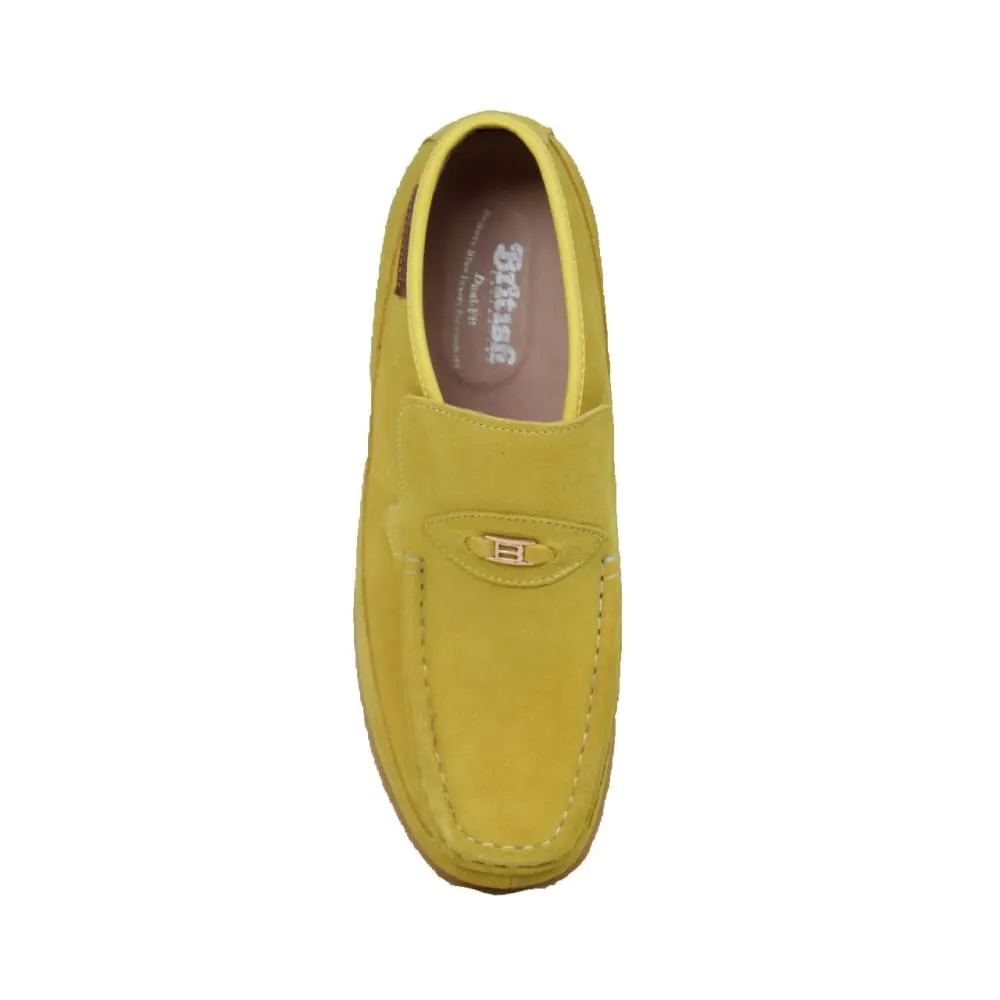 British Walkers BWB Men's Suede Slip On Crepe Sole