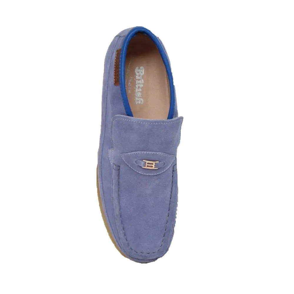 British Walkers BWB Men's Suede Slip On Crepe Sole