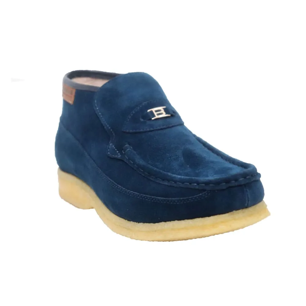 British Walkers BWB Men's Suede Slip On Crepe Sole