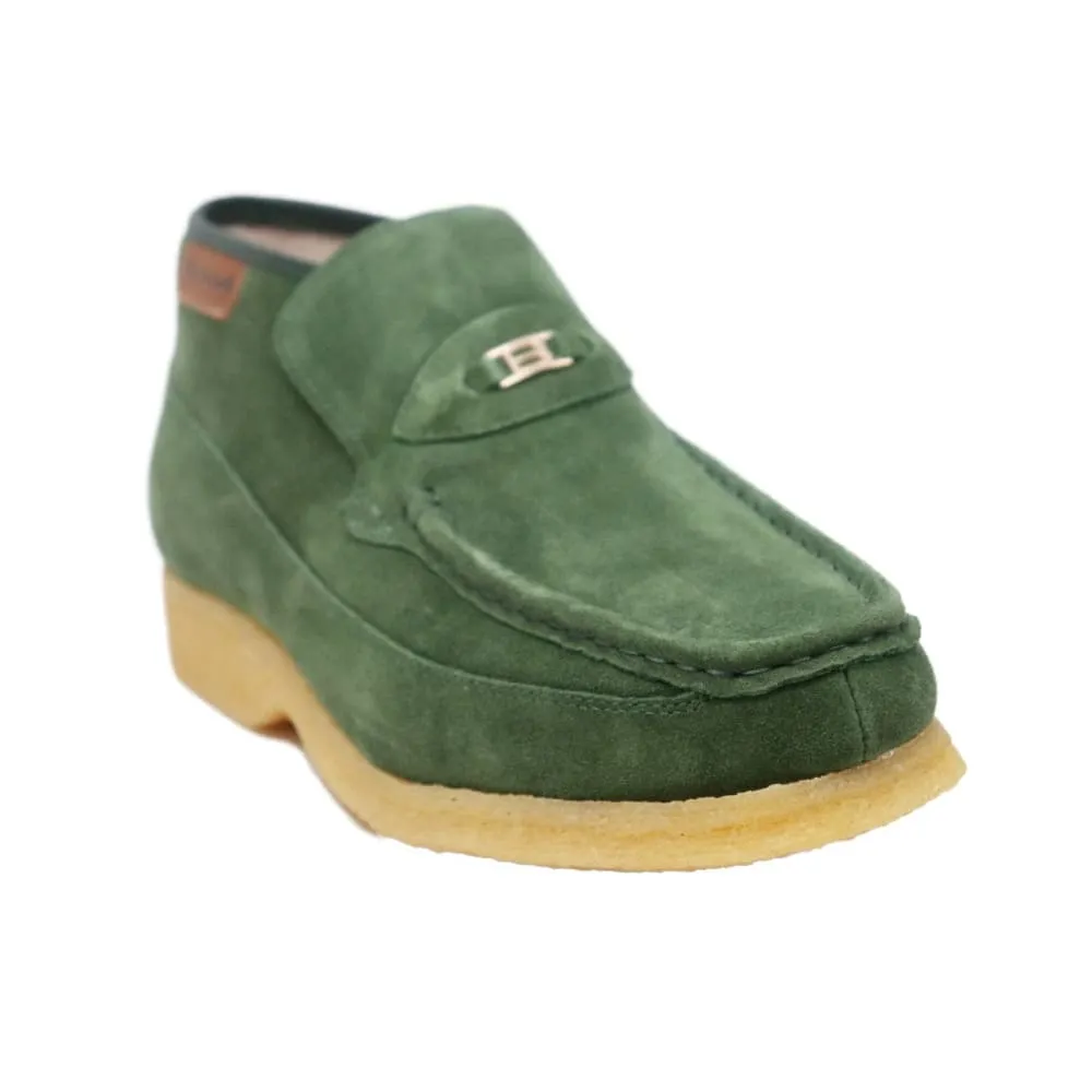 British Walkers BWB Men's Suede Slip On Crepe Sole