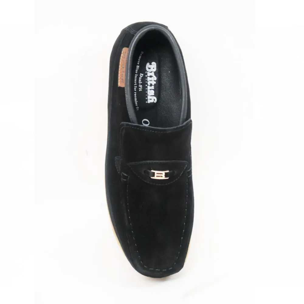 British Walkers BWB Men's Suede Slip On Crepe Sole