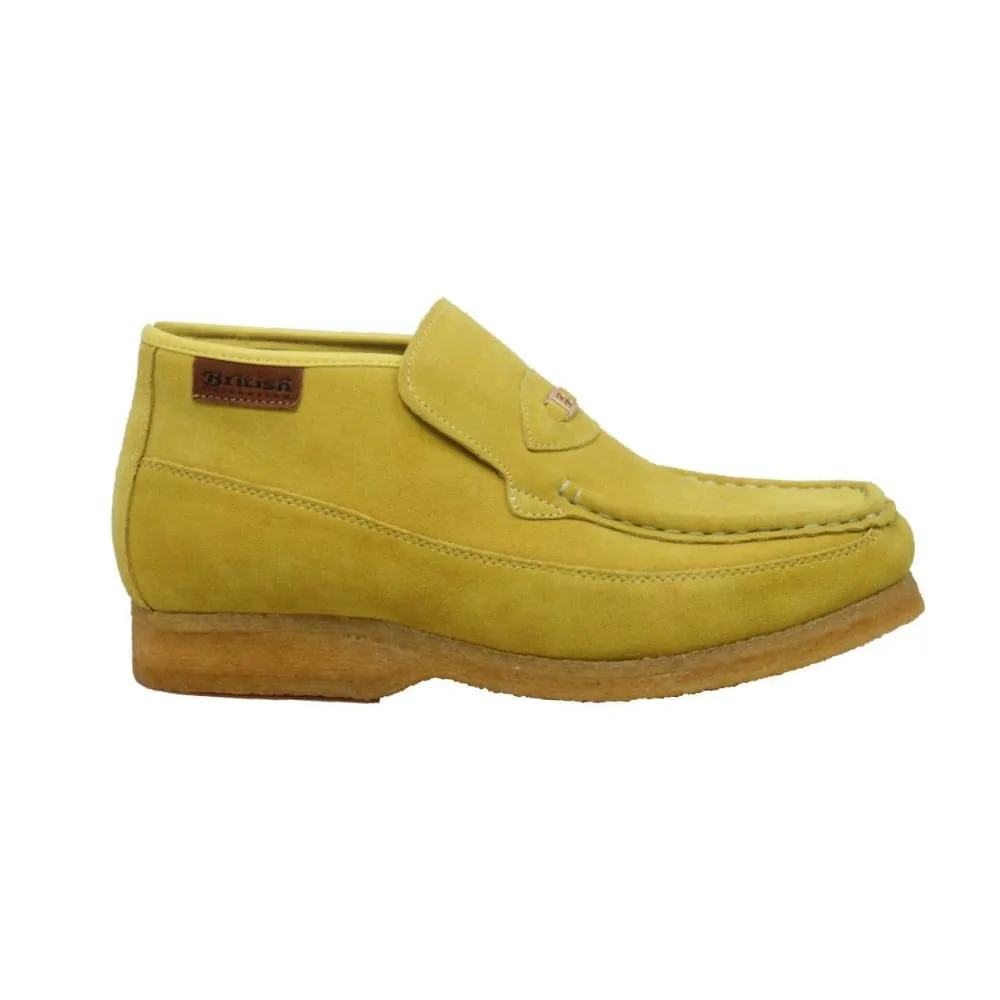 British Walkers BWB Men's Suede Slip On Crepe Sole