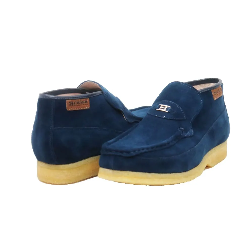 British Walkers BWB Men's Suede Slip On Crepe Sole