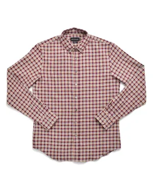 Burgundy Check Flannel Shirt