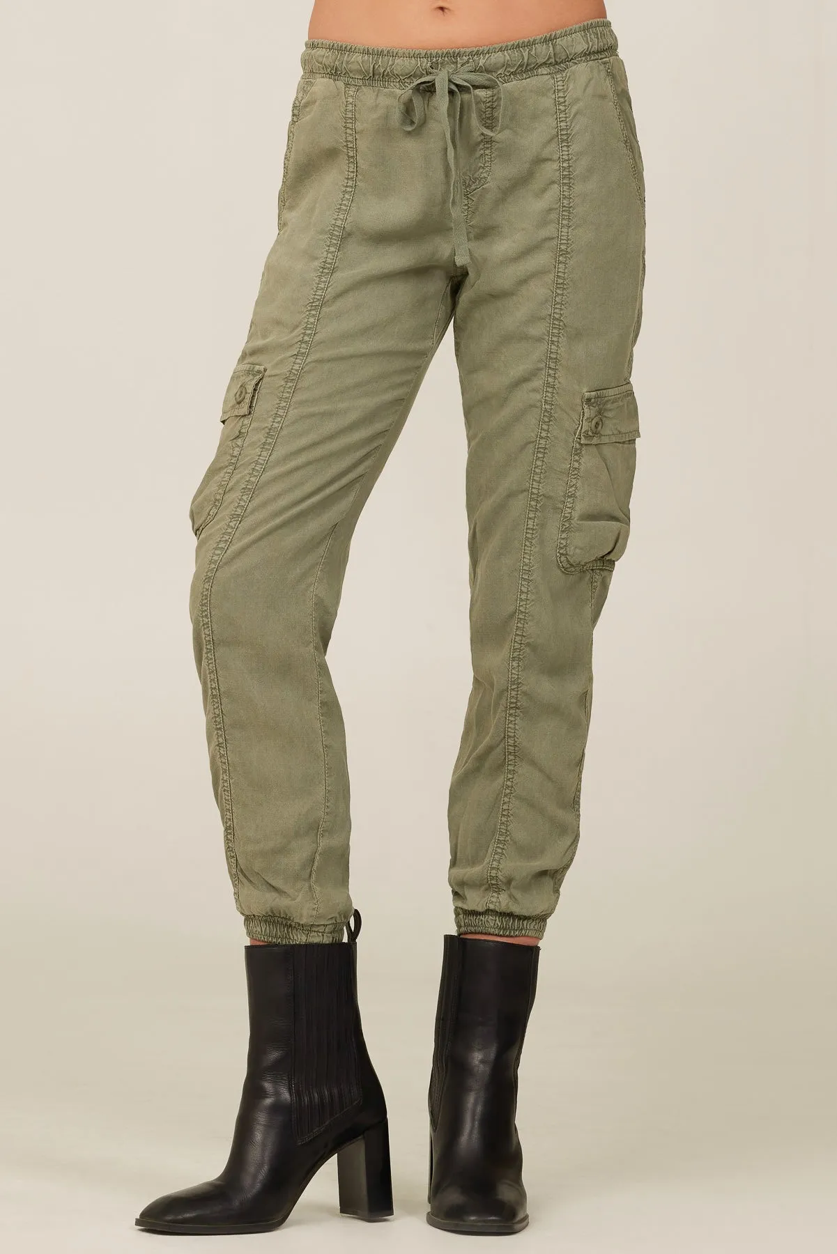 Cargo Track Pants - Soft Army