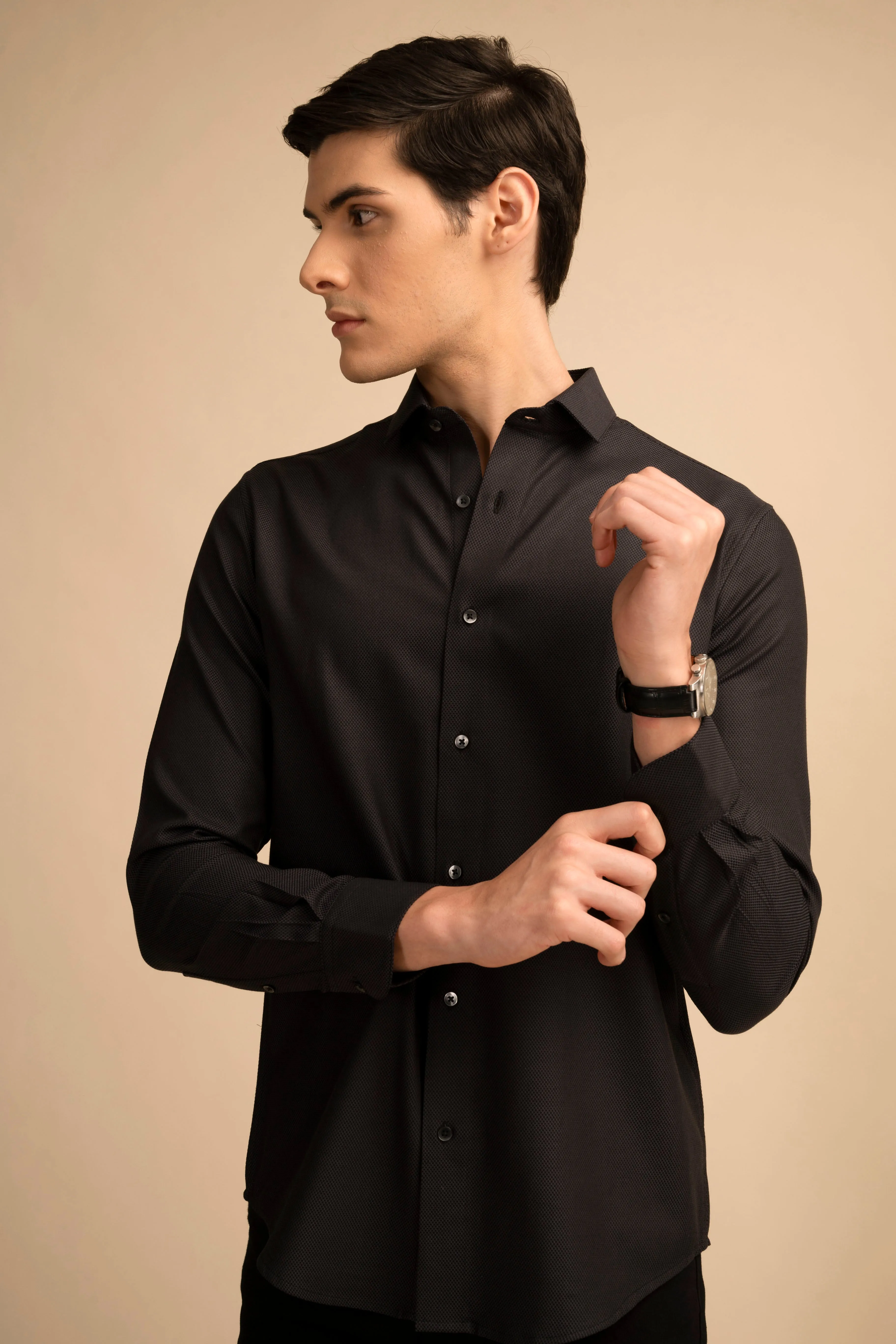 Charcoal Micro Dot Shirt EOSS