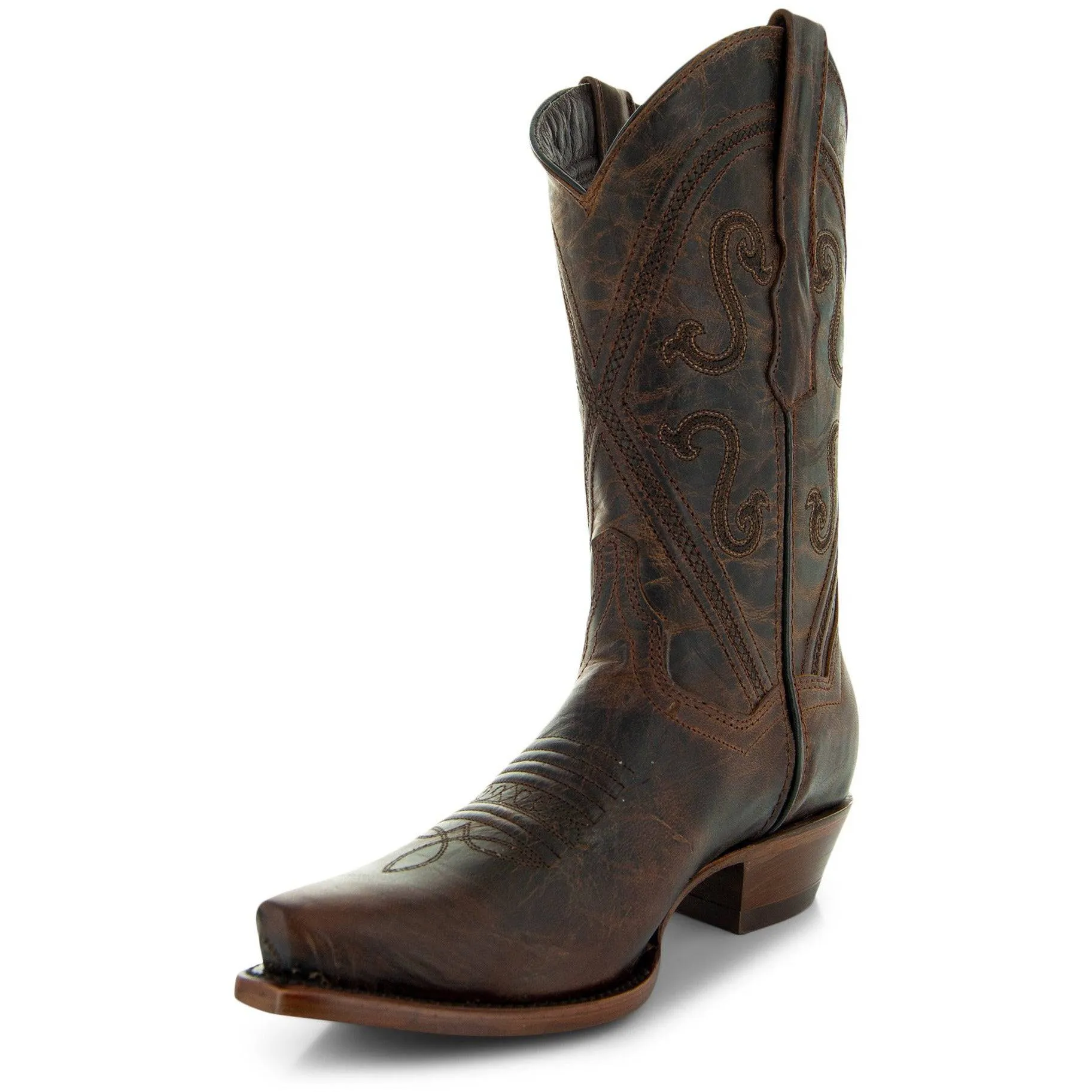 Cheyenne Cowgirl Boots | Women's Snipped Toe Leather Boots (M50041)