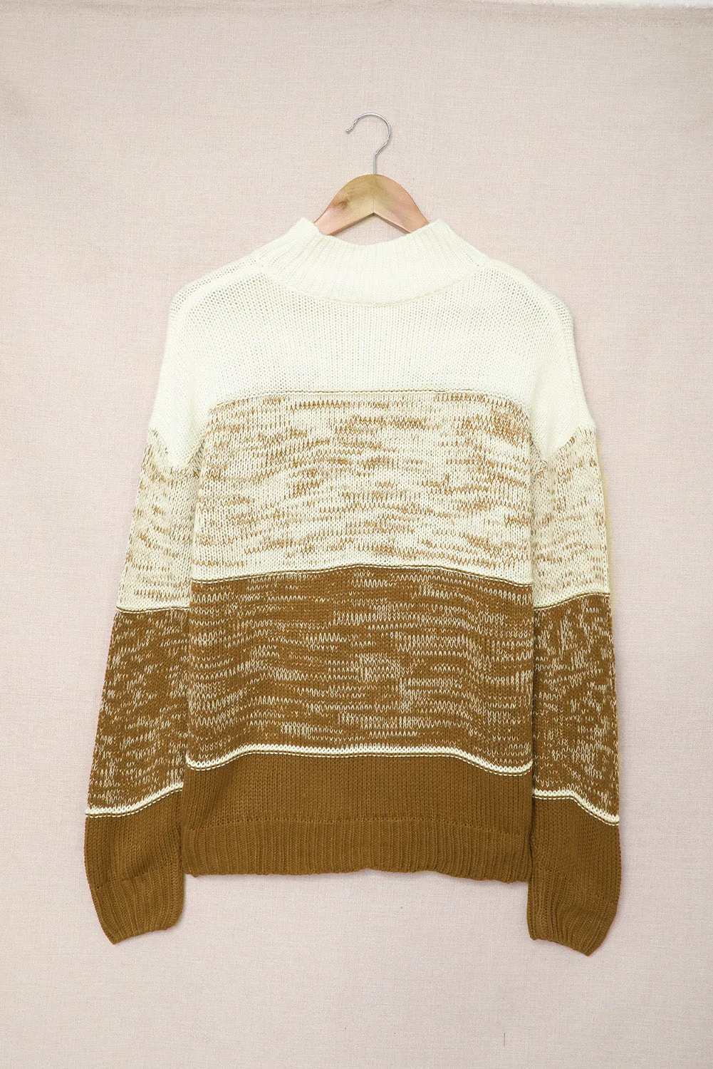 Colorblock Knit Pullover Sweater