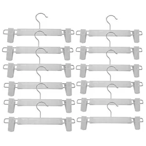 Decor Hut Skirt Hangers Frosted Plastic Heavy Weight for Any Size Clothing Fits Pants & Skirts Hanger Set of 12 By