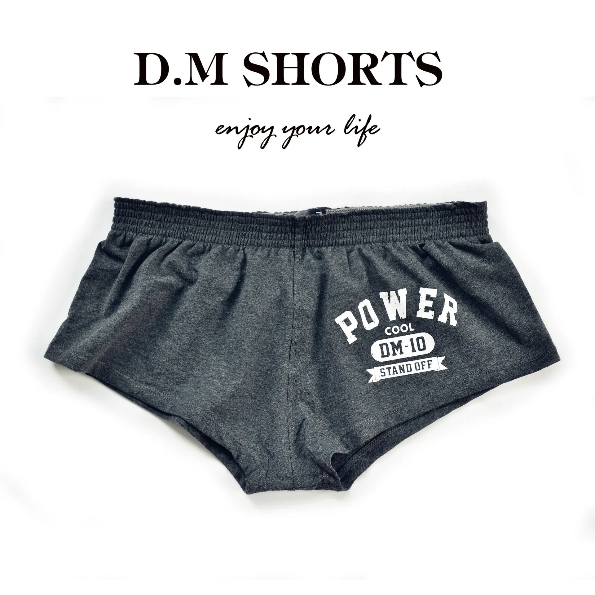 D.M Men's Home Pants Boxers Cotton Comfortable Printed Letters Boxer