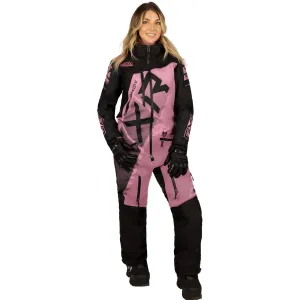 FXR  Womens CX Lite Snowmobile Monosuit HydrX Pro Dry Vent Black Dusty Rose