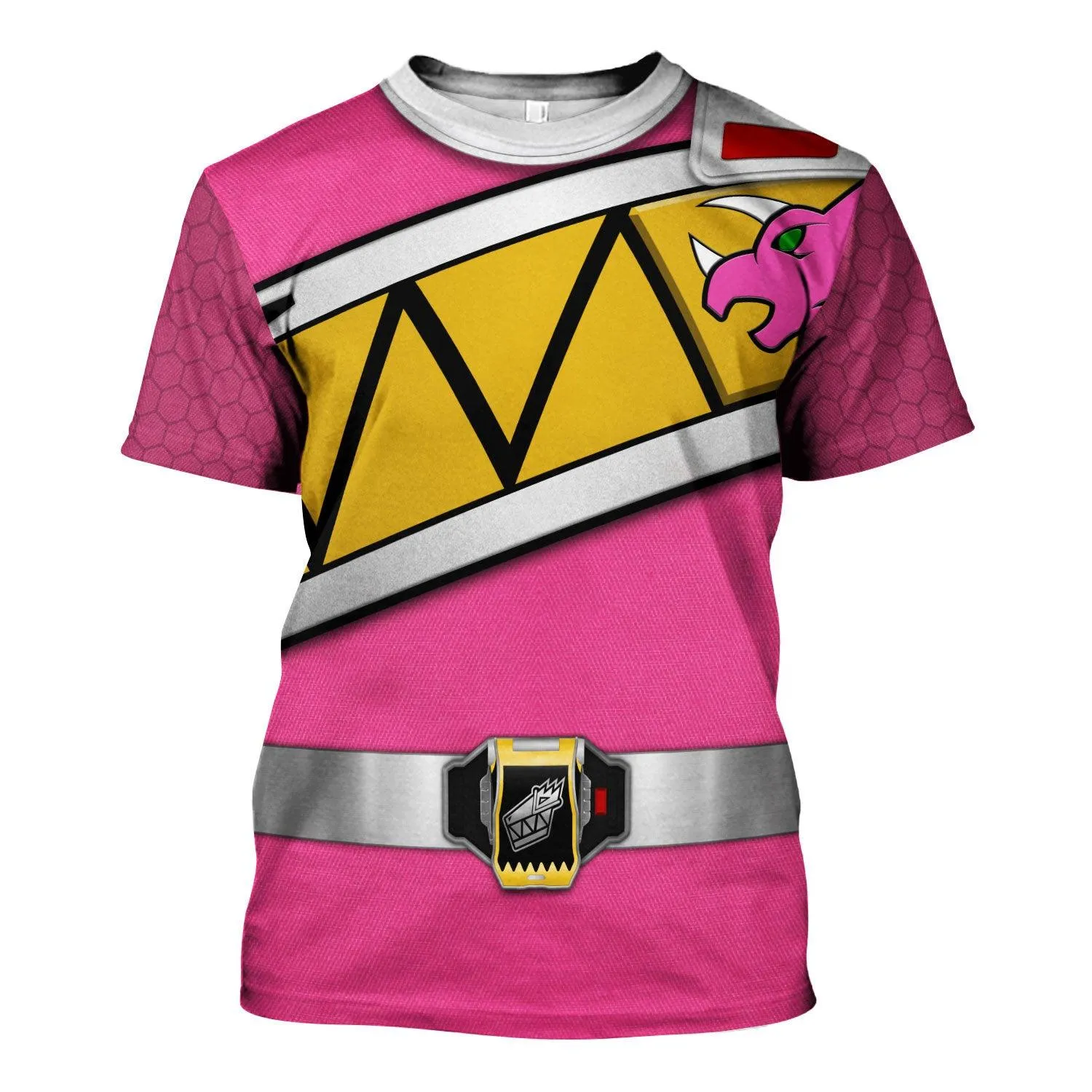 Gearhomie Pink Power Rangers Dino Charge Hoodies Sweatshirt T-shirt Hawaiian Tracksuit