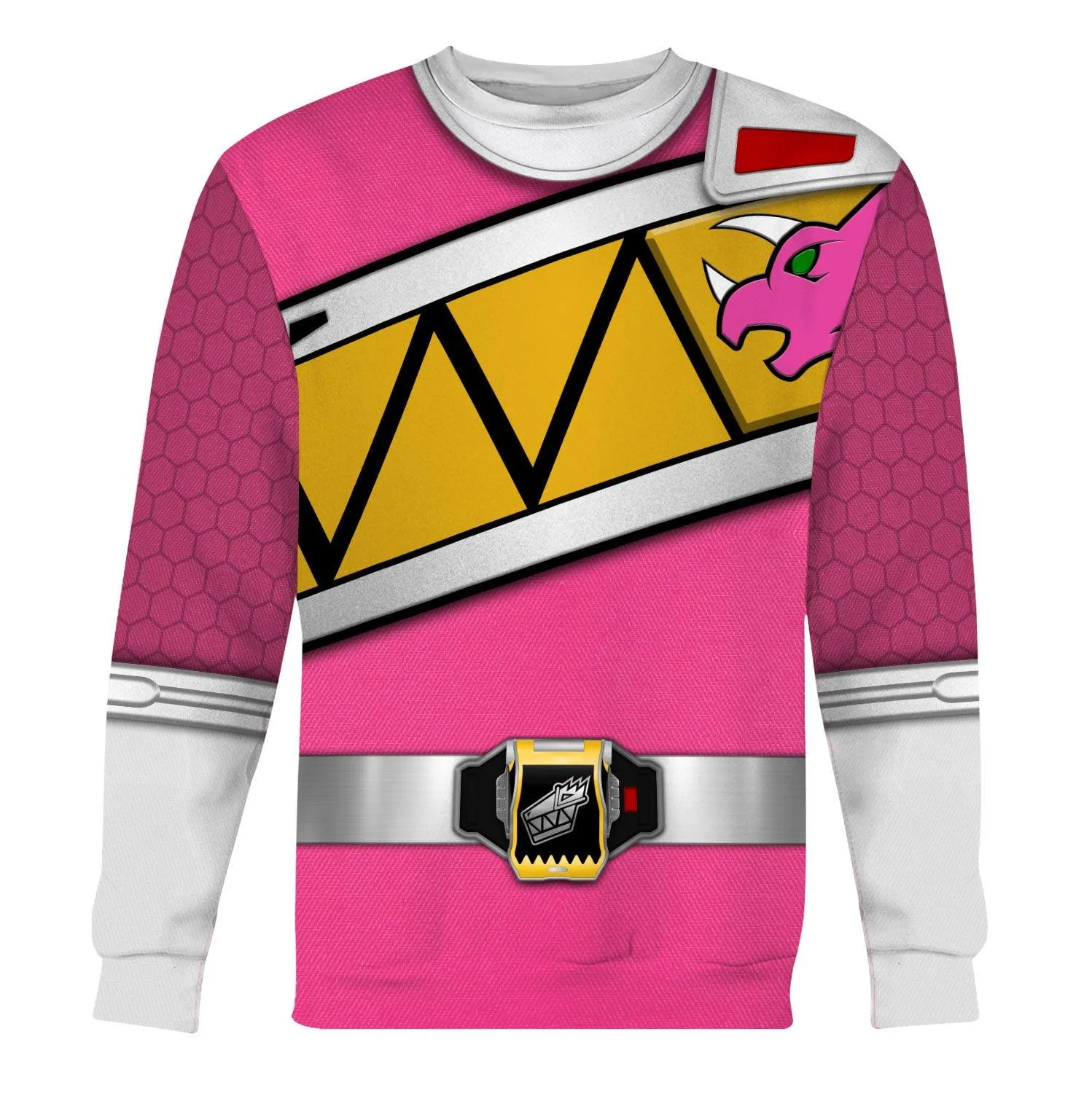 Gearhomie Pink Power Rangers Dino Charge Hoodies Sweatshirt T-shirt Hawaiian Tracksuit