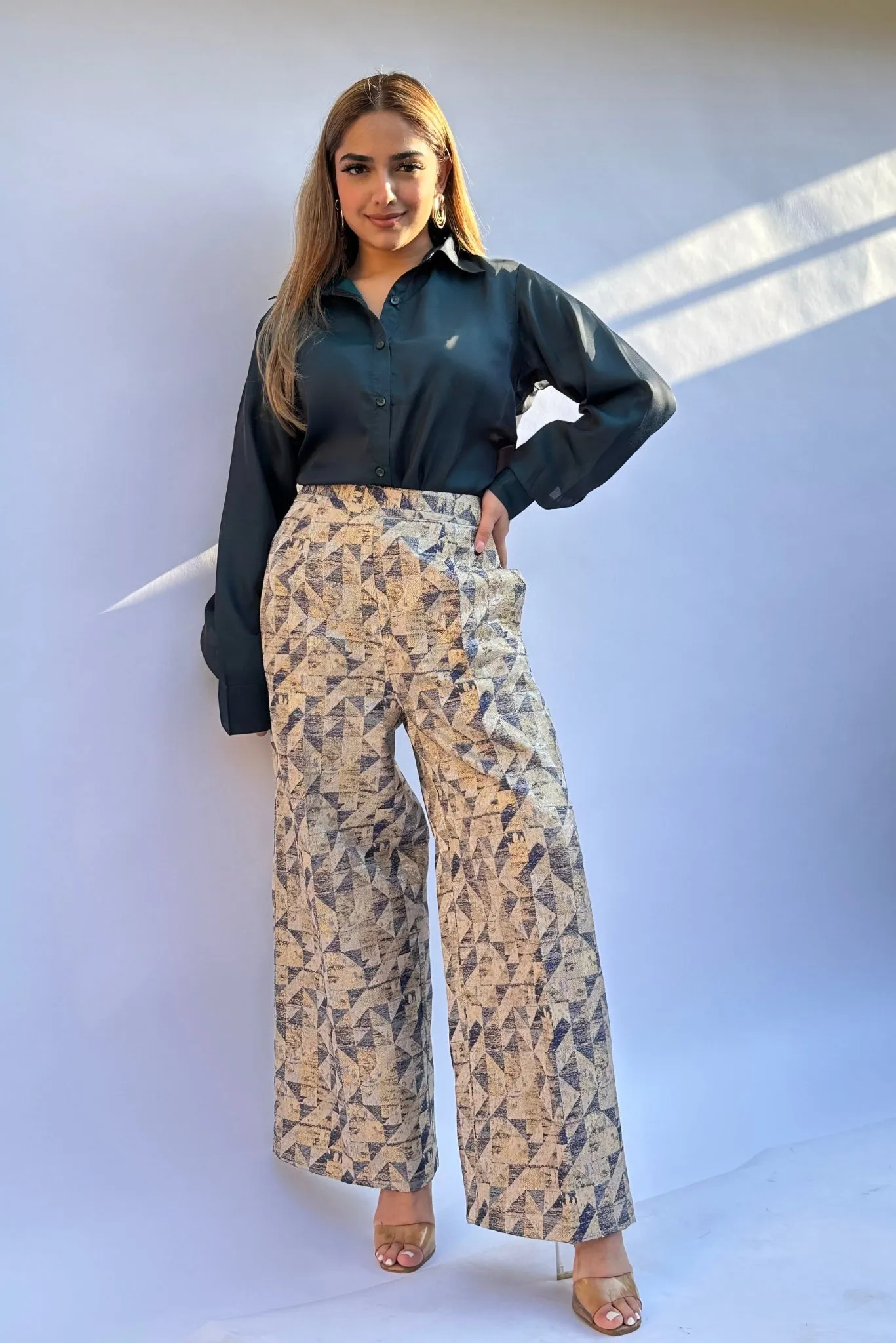 Geo Glam Palazzo Pant