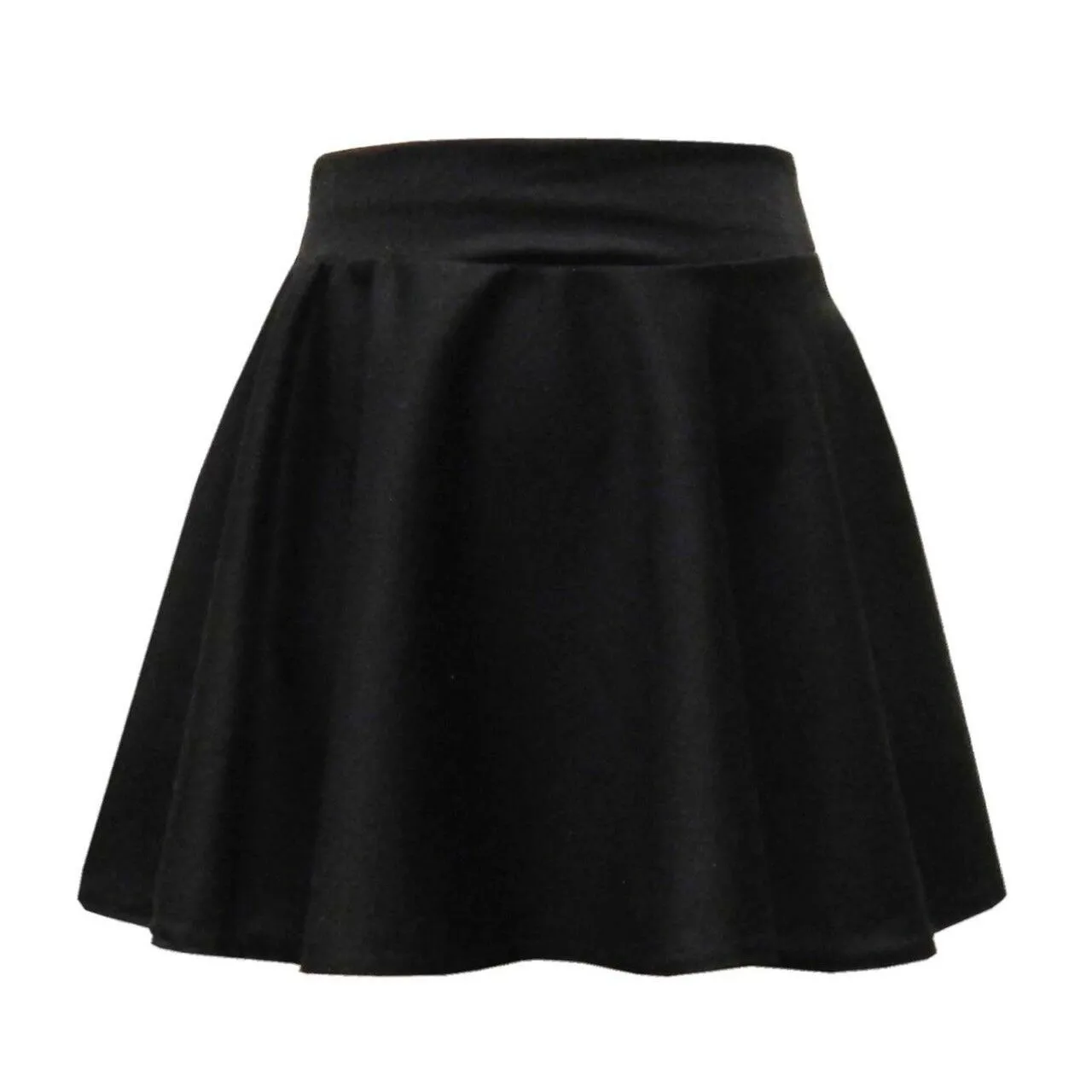 Girls Kids Skirts Skater Skirt School Party Age 7 8 9 10 11 12 13 -Black