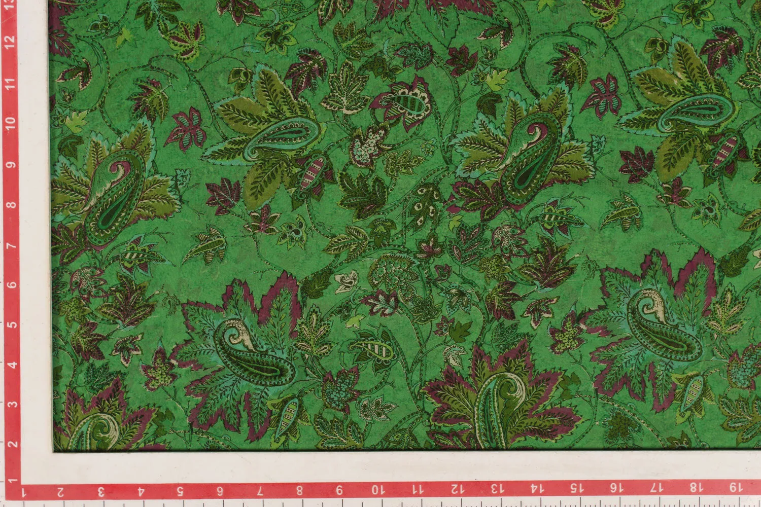 Green Printed Silk Georgette Fabric