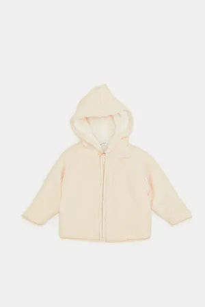 Infant Girls Lined Hooded Cardigan