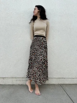 Latino Pleat & Print Skirt