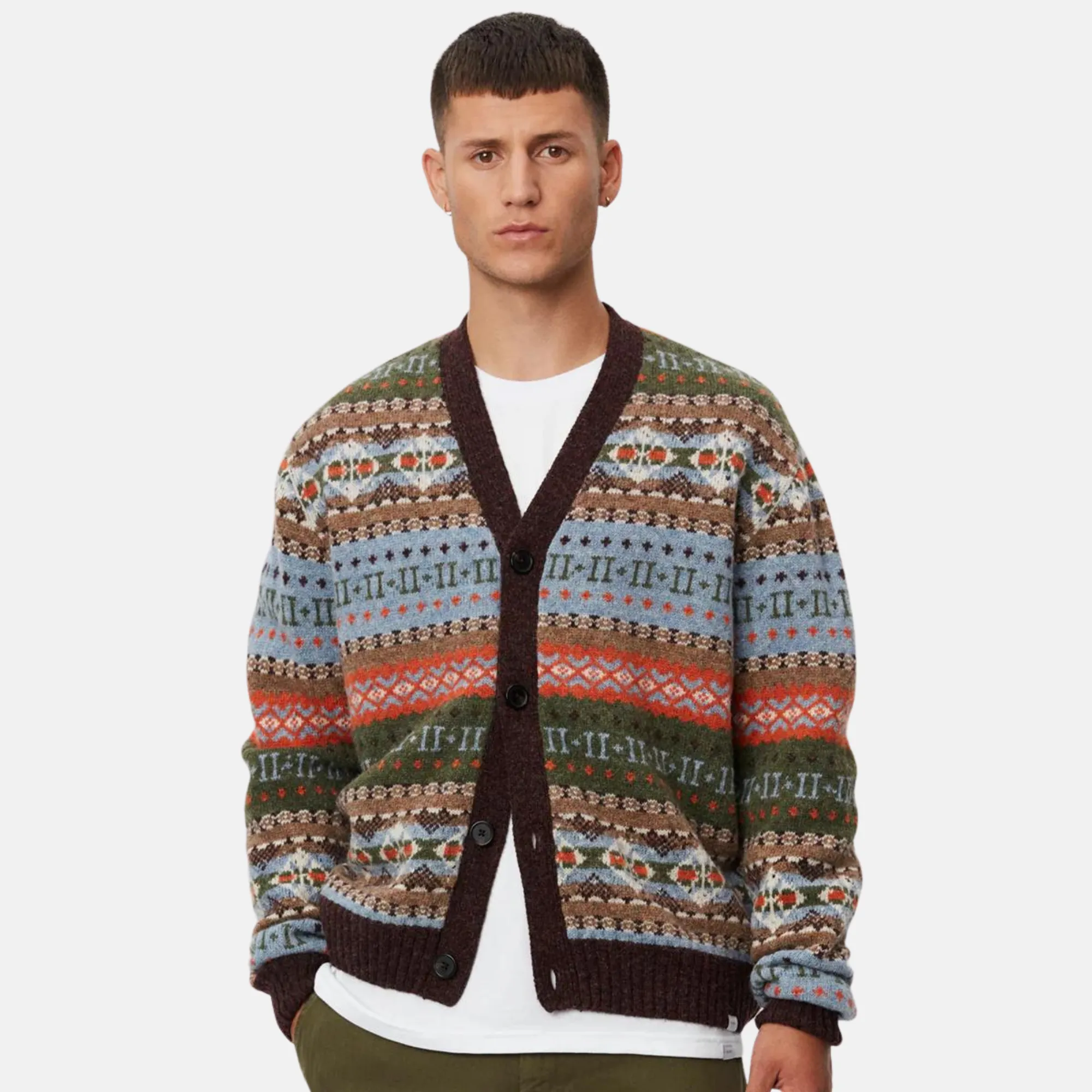 Les Deux Hordur Fair Isle Cardigan