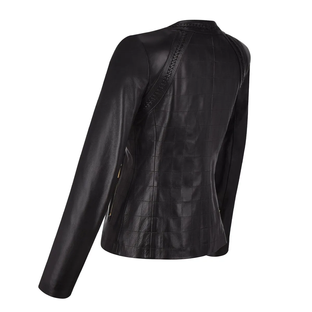 M275BOB - Cuadra black western fashion lambskin leather jacket for women