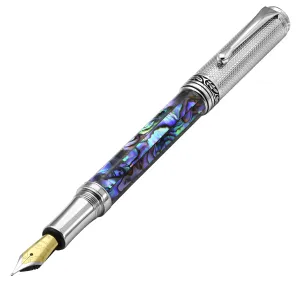 Maestro® Paua Abalone Sea Shell Fountain Pen (Medium Nib) - Chrome Plated