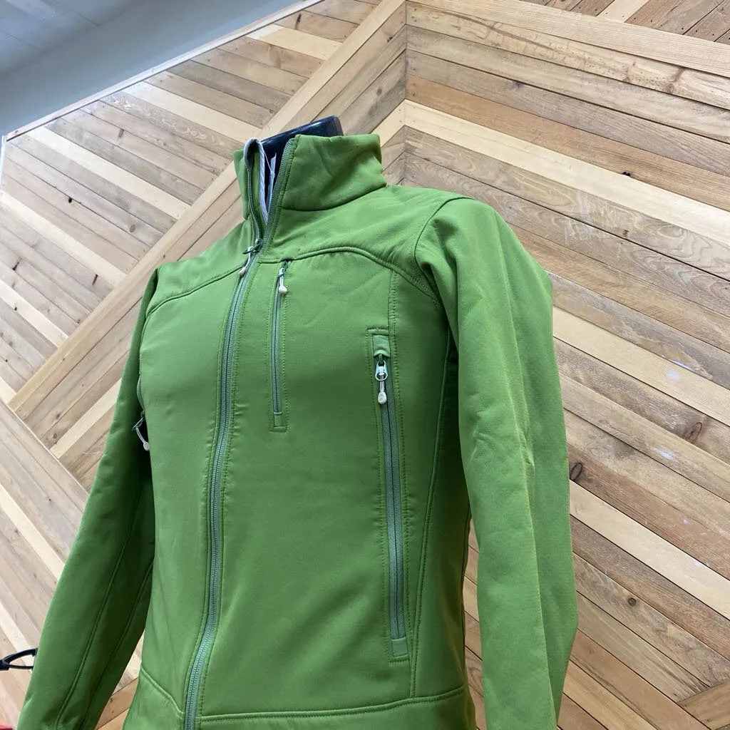 MEC- Fleece lined soft shell jacket: GReen -women-MD