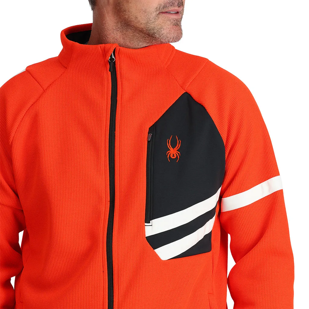 Mens Wengen Bandit Full Zip - Twisted Orange