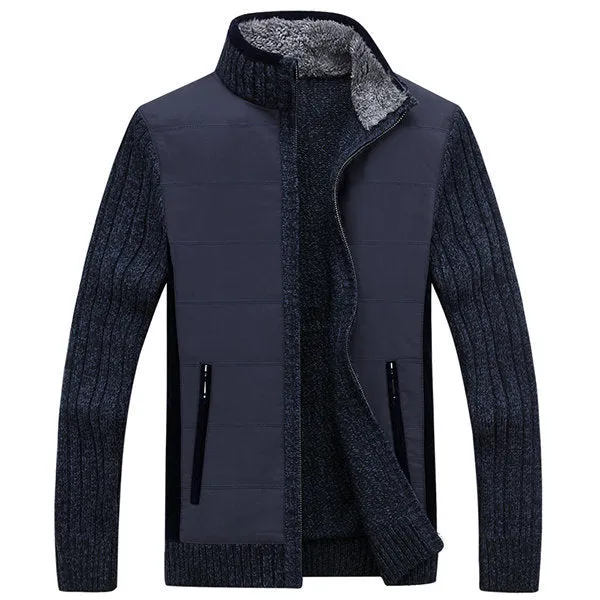 Mens Zipper Knitted Casual Cardigans