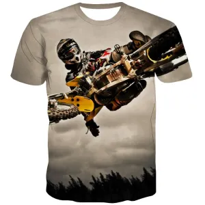 Motocross T-shirt Men motorcycle T shirts Funny Offroad T-shirts Graphic