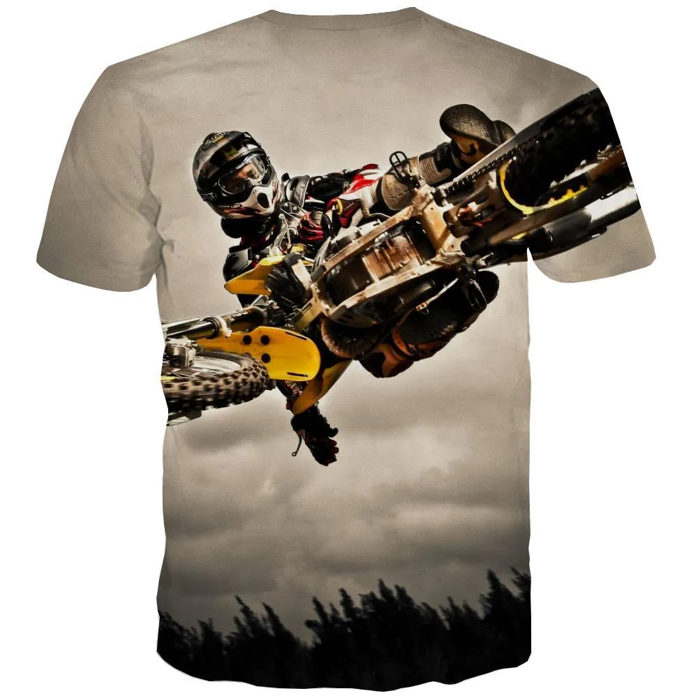 Motocross T-shirt Men motorcycle T shirts Funny Offroad T-shirts Graphic