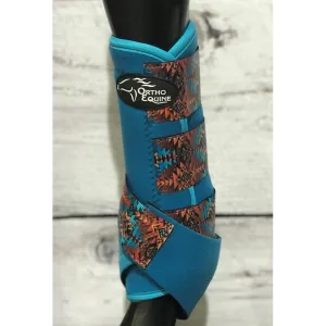 Ortho Equine Hind Teal Aztec Comfort Boots