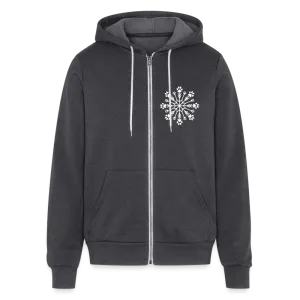 Paw Snowflake Bella   Canvas Full Zip Hoodie