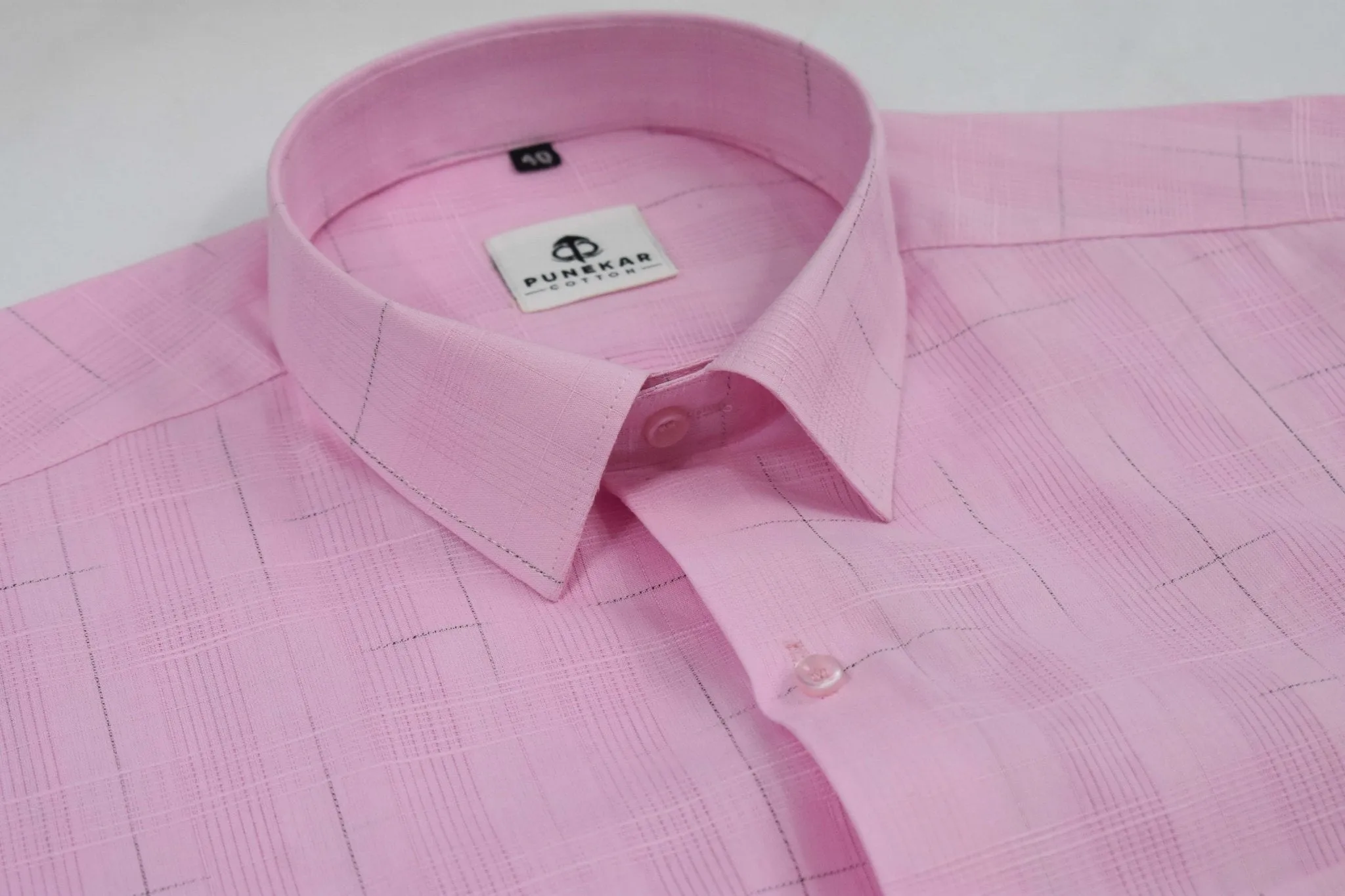 Pink Color Pure Cotton Shirts For Men