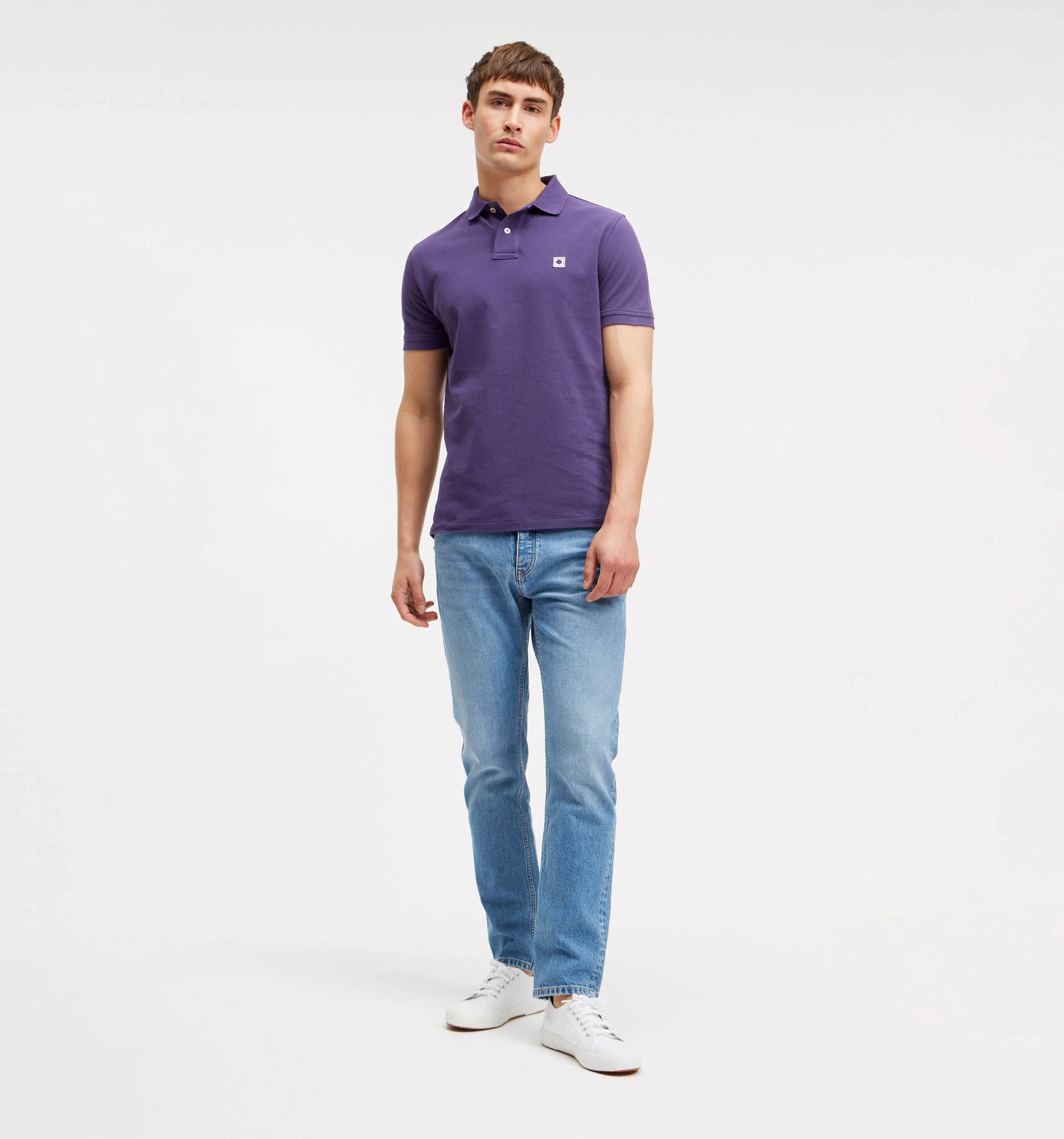 Pique Polo Dark Purple