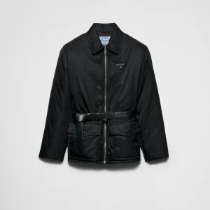 Re-Nylon down jacket with belt