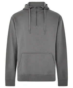 Regular fit 1/4 zip hoodie | Dark Grey